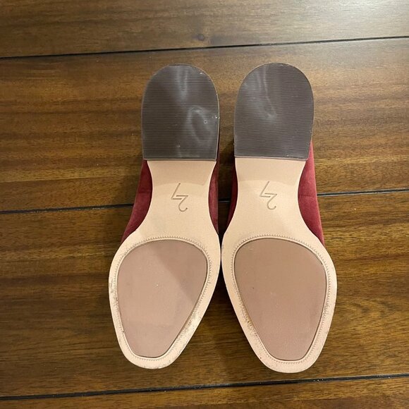 27 Edit Women's Caroline Suede Slip-On Loafers Size 7 coral red - Picture 4 of 8